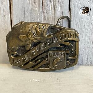 BASS Bassmaster Belt‎ Buckle Bass Anglers Sportsman Society Retro Fishing